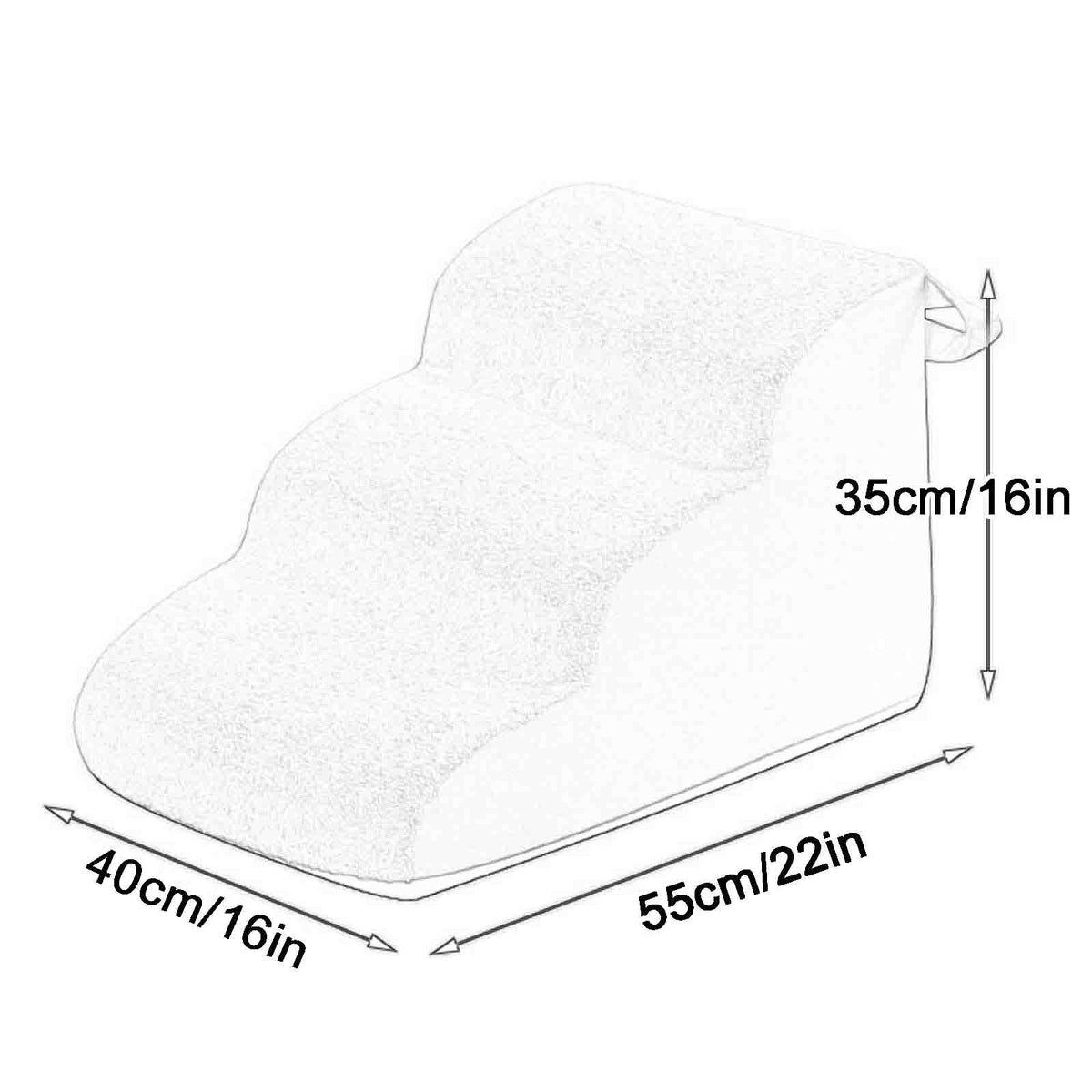 3-Step Non-Slip Dog Stairs with Handle V598