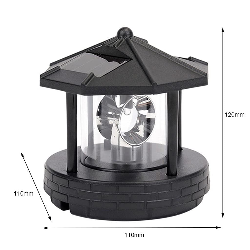 2 Pieces Solar Powered Lighthouse Shape Light Q92378