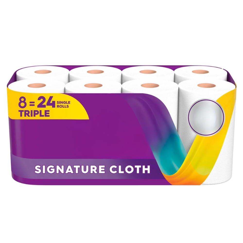 Cloth Paper Towels, 8 Triple Rolls Z8360