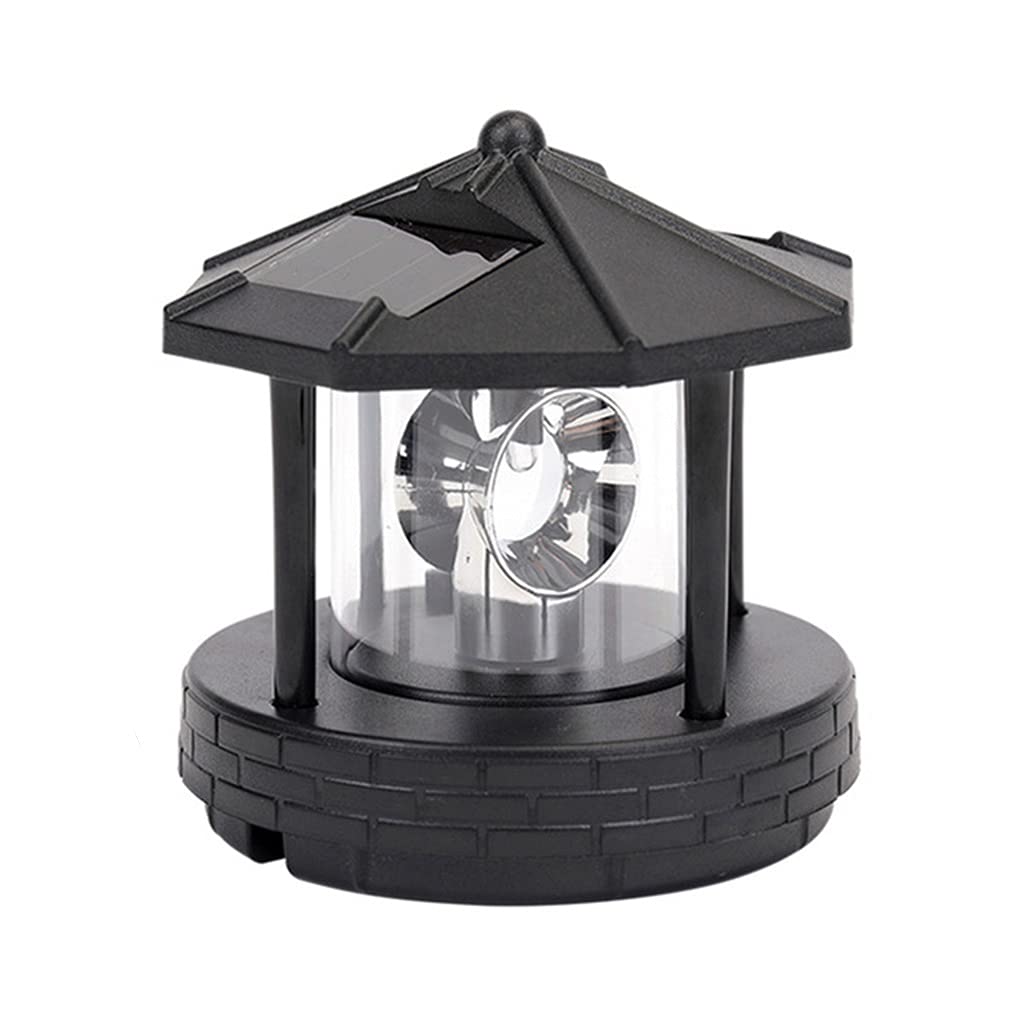 2 Pieces Solar Powered Lighthouse Shape Light Q92378