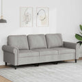 Light Gray Velvet 3-Seater Sofa F72875