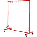 Adjustable Height 66 lbs Capacity Painting Rack with 8 Hooks and 4 Swiveling Wheels I3597