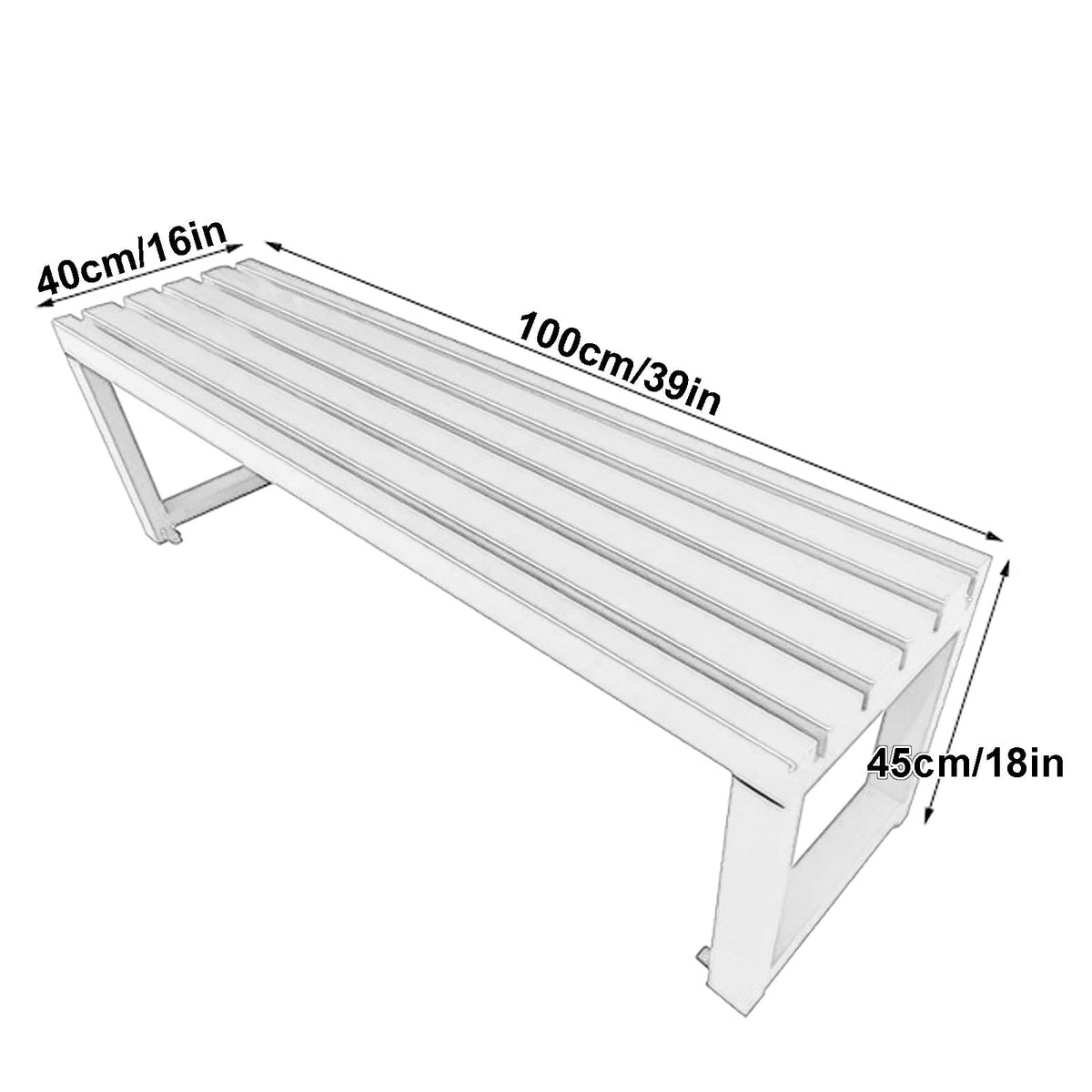 Cast Iron Garden Bench 39in E4576