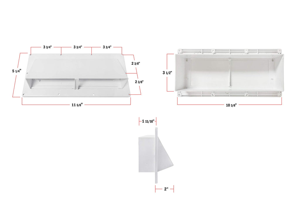 White RV Exhaust Vent Cover W45290