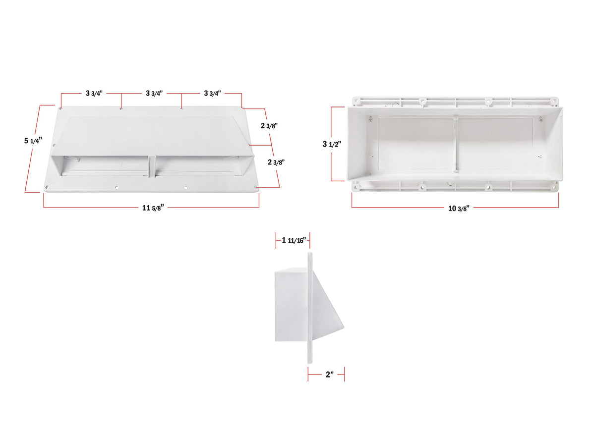 White RV Exhaust Vent Cover W45290