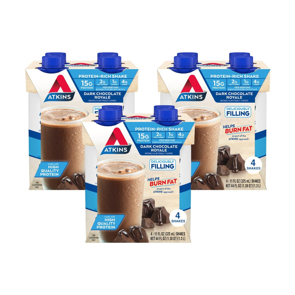 Dark Chocolate Protein Shake, 15g Protein, 2g Net Carb, 12 Count & Peanut Butter Cups, 0g Sugar, 20 Count V65891