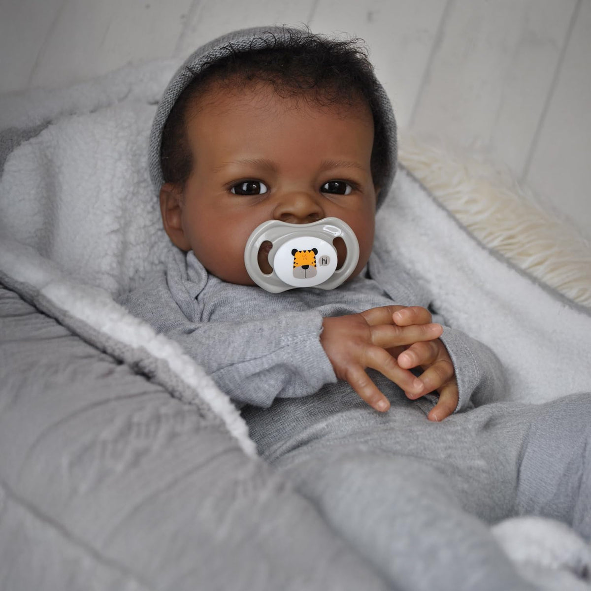 Black 20 Inch Reborn Baby Doll N493