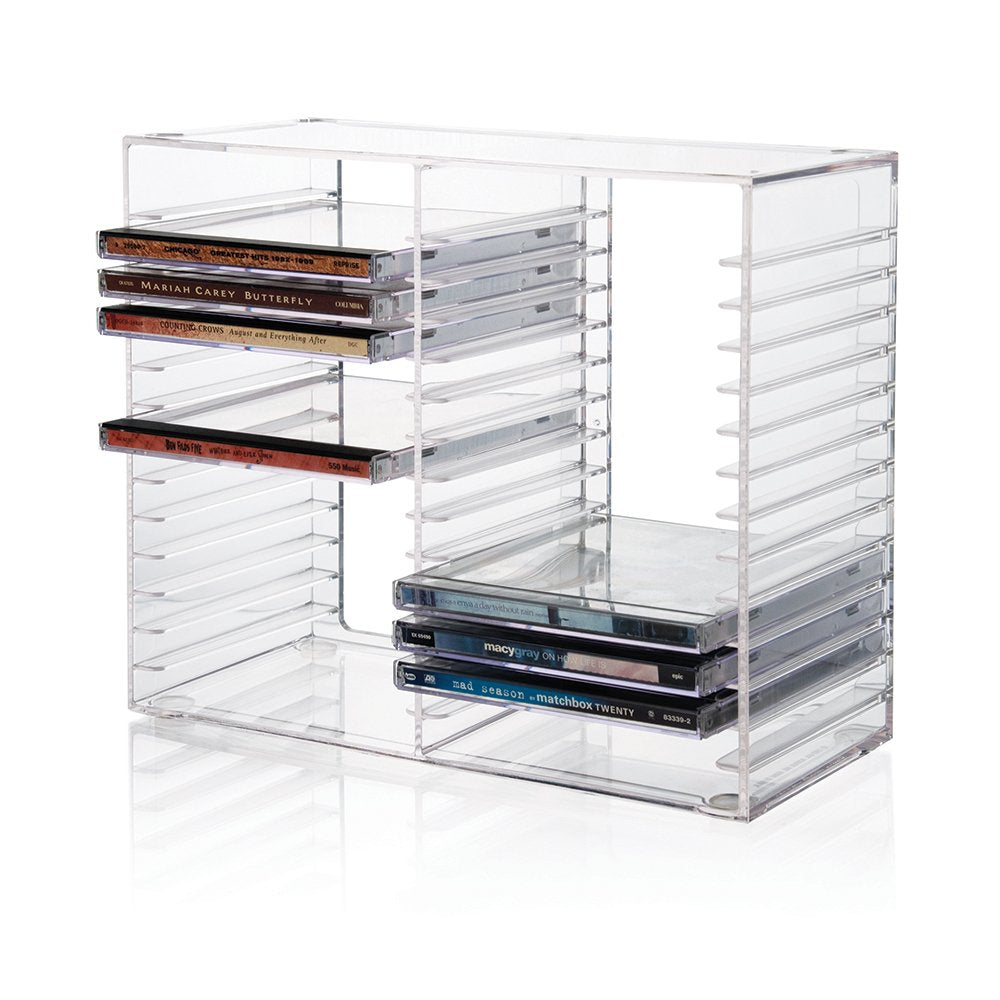 Clear Plastic CD Organizer with Rubber Feet J313580