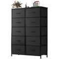 Black 10 Drawer Tall Dresser R372952