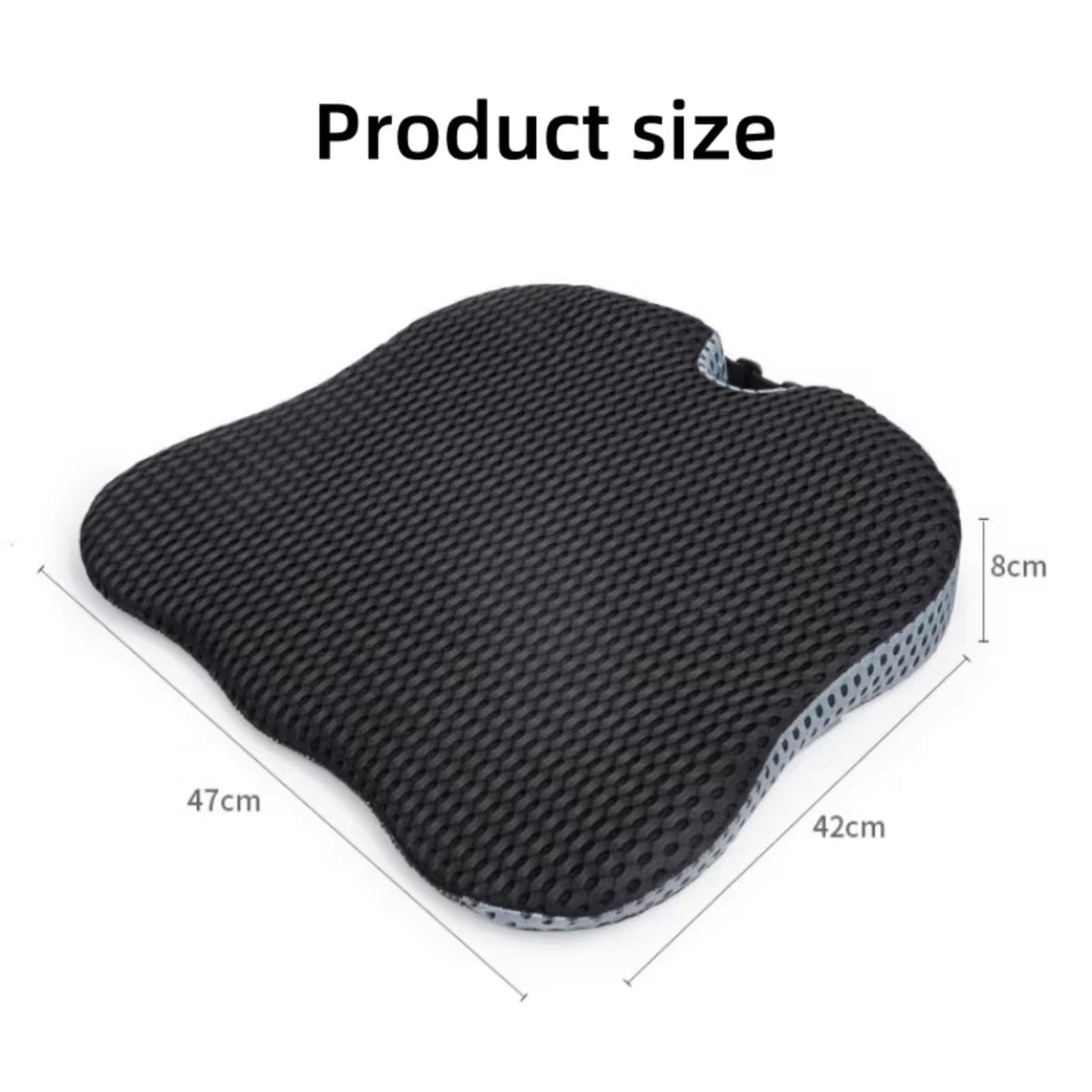 Black Memory Foam Car Seat Booster Cushion D6008