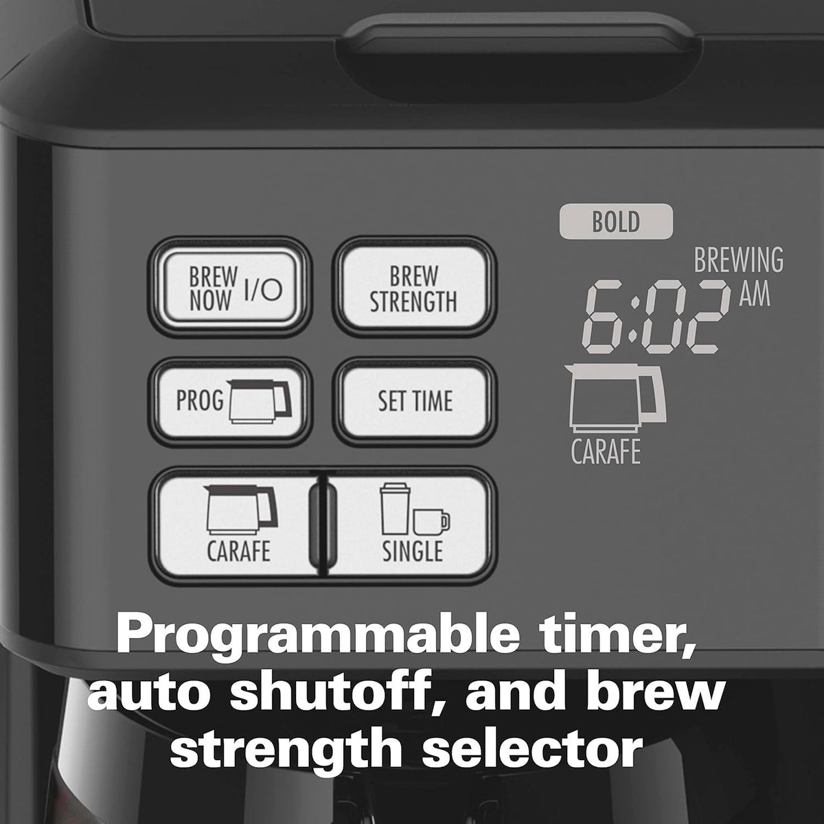 12 Cup Programmable Coffee Maker & Single Serve Drip Coffee Machine, 2-in-1 Automatic Coffee Brewer with Glass Carafe, Reusable Filter, Digital Timer and Warming Plate - Black/Silver P683206