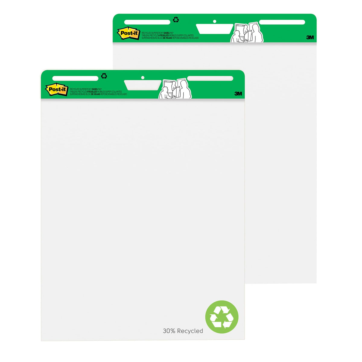 Super Sticky Easel Pads 25" x 30" White Pack Of 2 K4553
