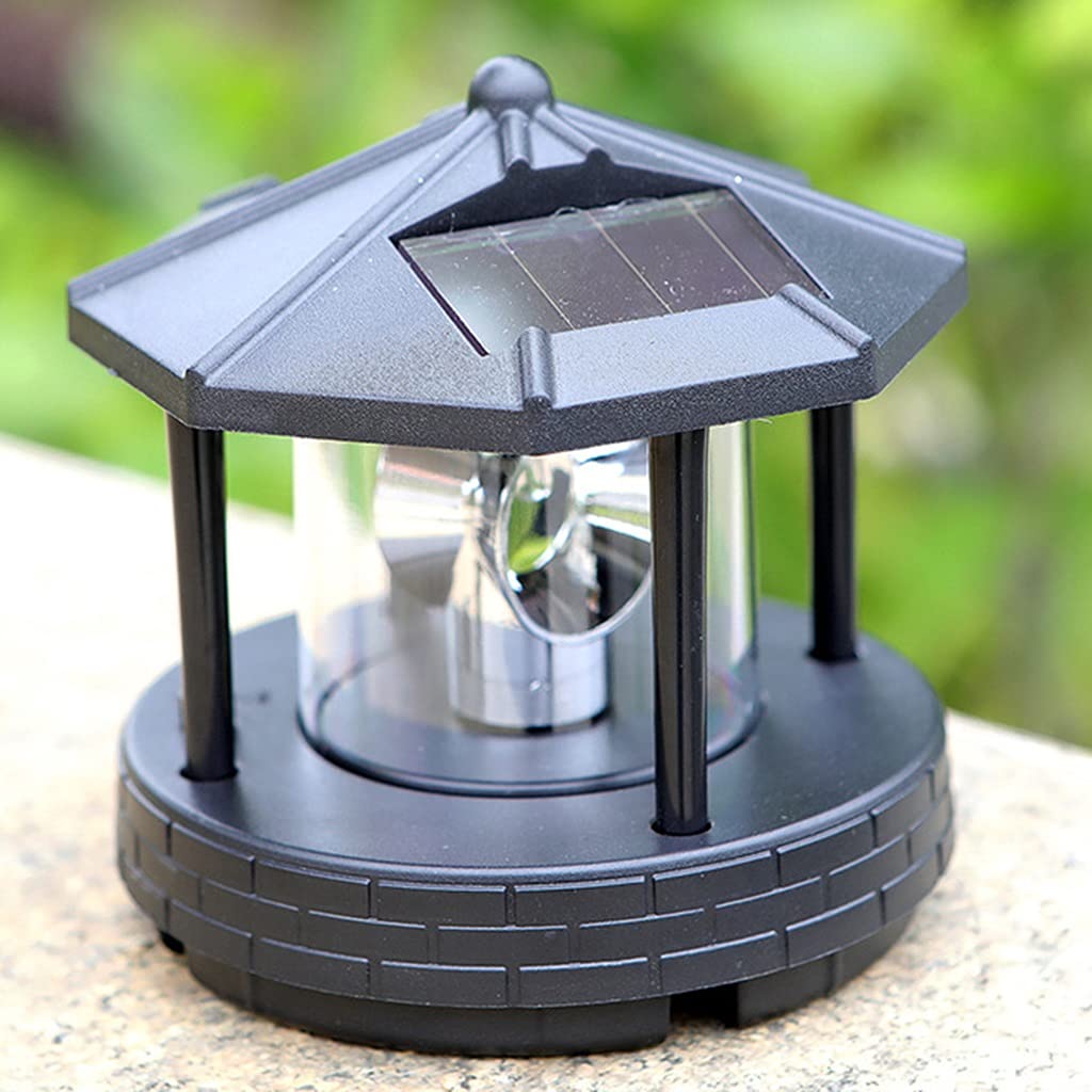 2 Pieces Solar Powered Lighthouse Shape Light Q92378