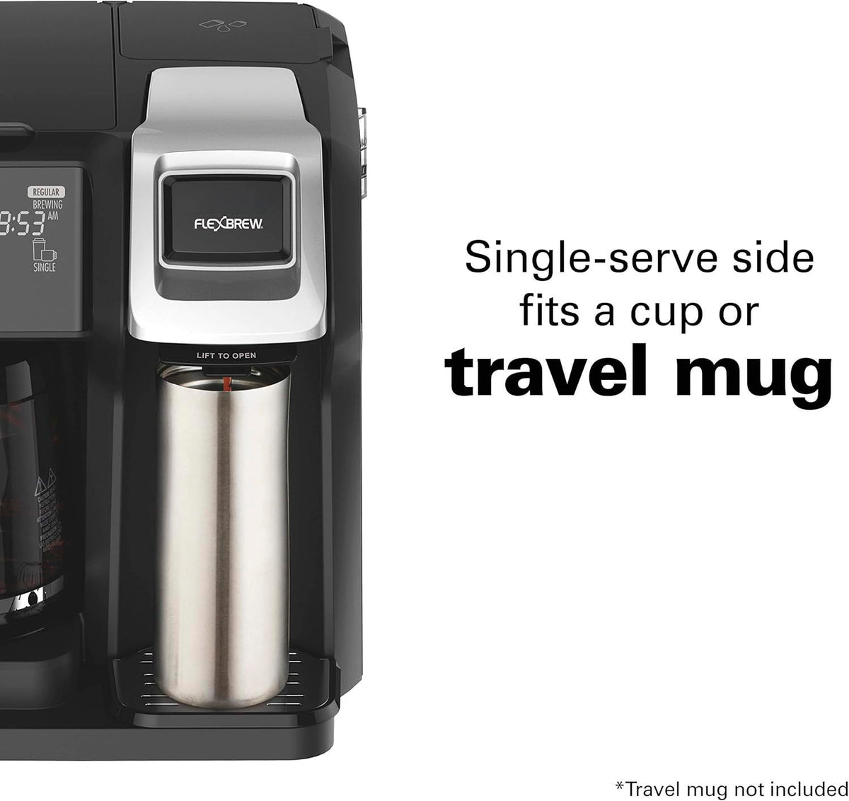 12 Cup Programmable Coffee Maker & Single Serve Drip Coffee Machine, 2-in-1 Automatic Coffee Brewer with Glass Carafe, Reusable Filter, Digital Timer and Warming Plate - Black/Silver P683206