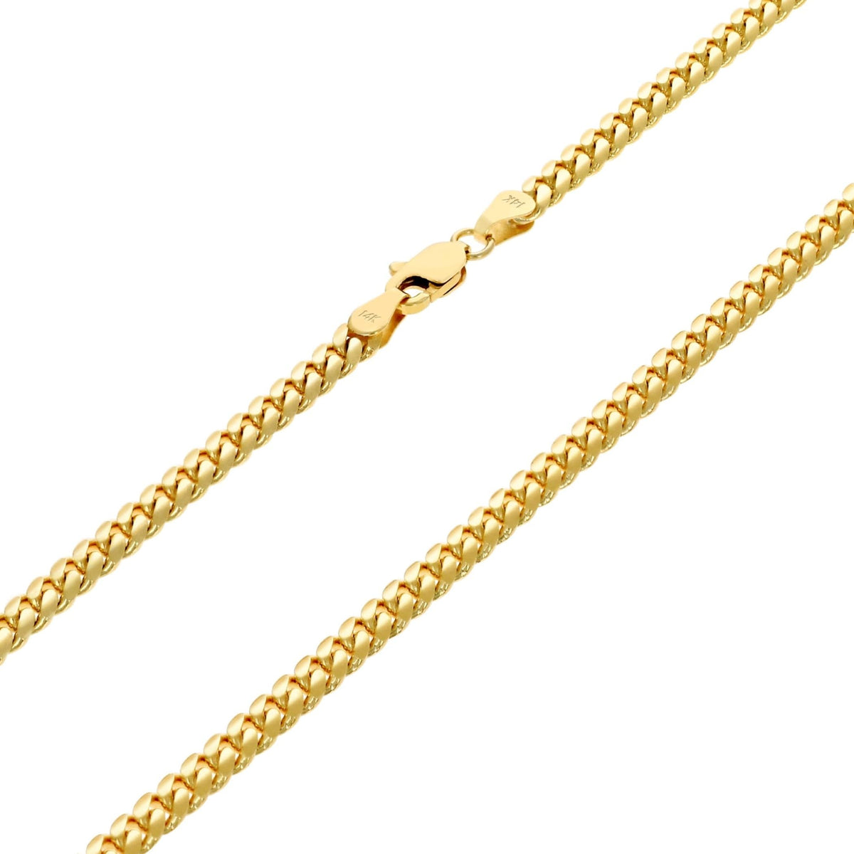 14k Yellow Gold Cuban Link Chain Necklace M5727