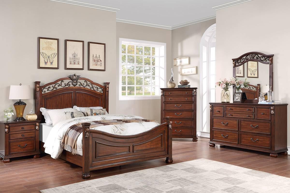 California King Size Bed with Headboard and Footboard L264