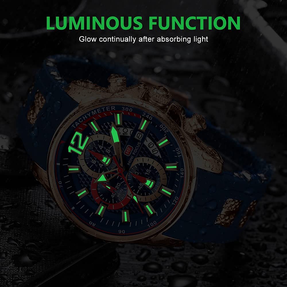 Men's Chronograph Waterproof Analog Quartz Watch A3680