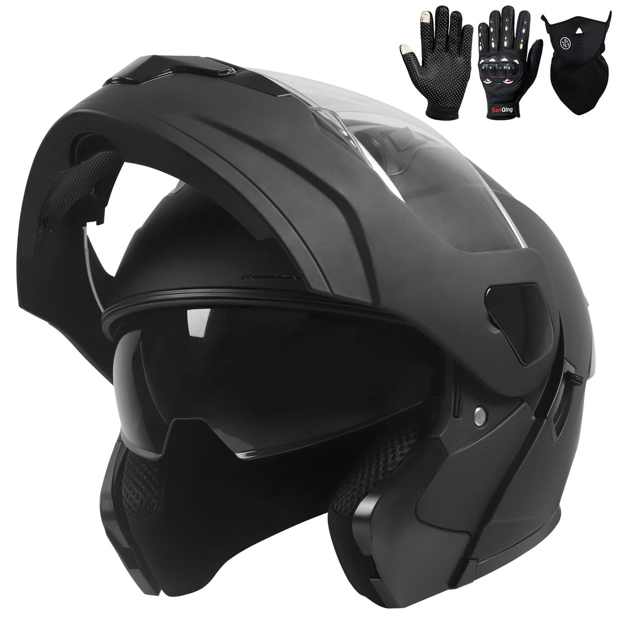 Modular Flip up Motorcycle Helmets DOT Approved B17138