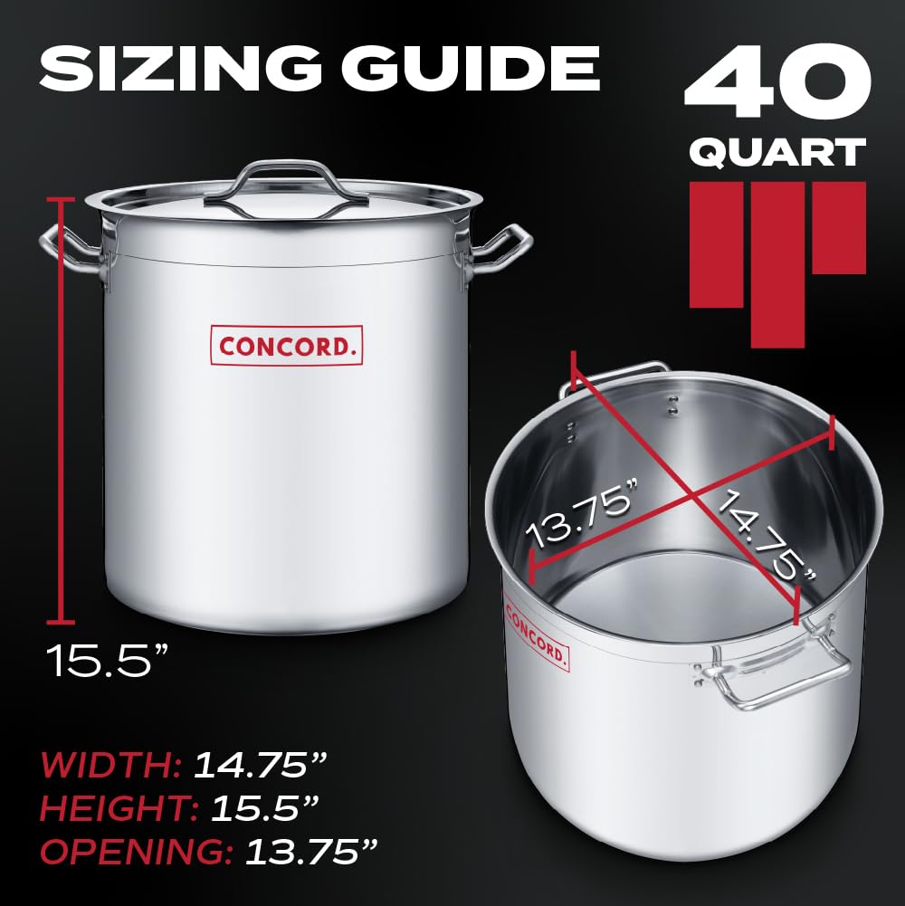 40 Quart Stainless Steel Stock Pot I7538