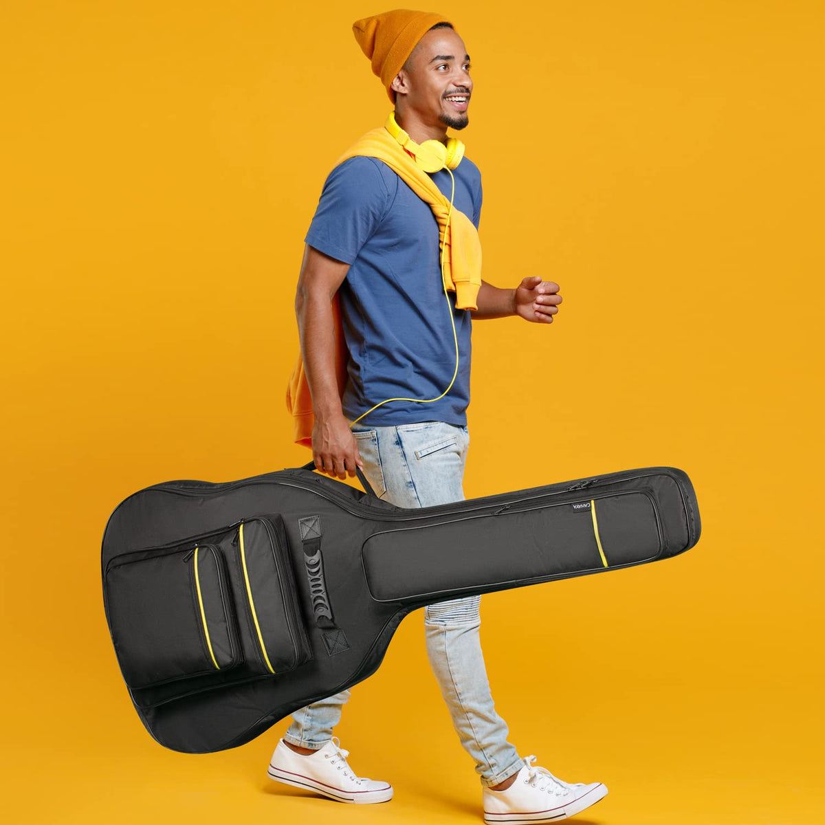 44 Inch Guitar Bag Multi-pockets 0.47in Thick Padding Water Resistent Gig Bag J2054