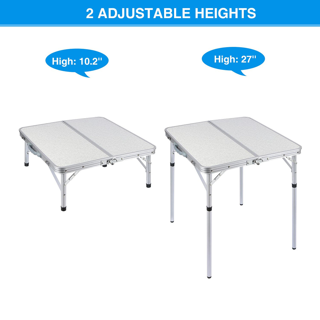 Small Square Folding Aluminum Camping Table X565801