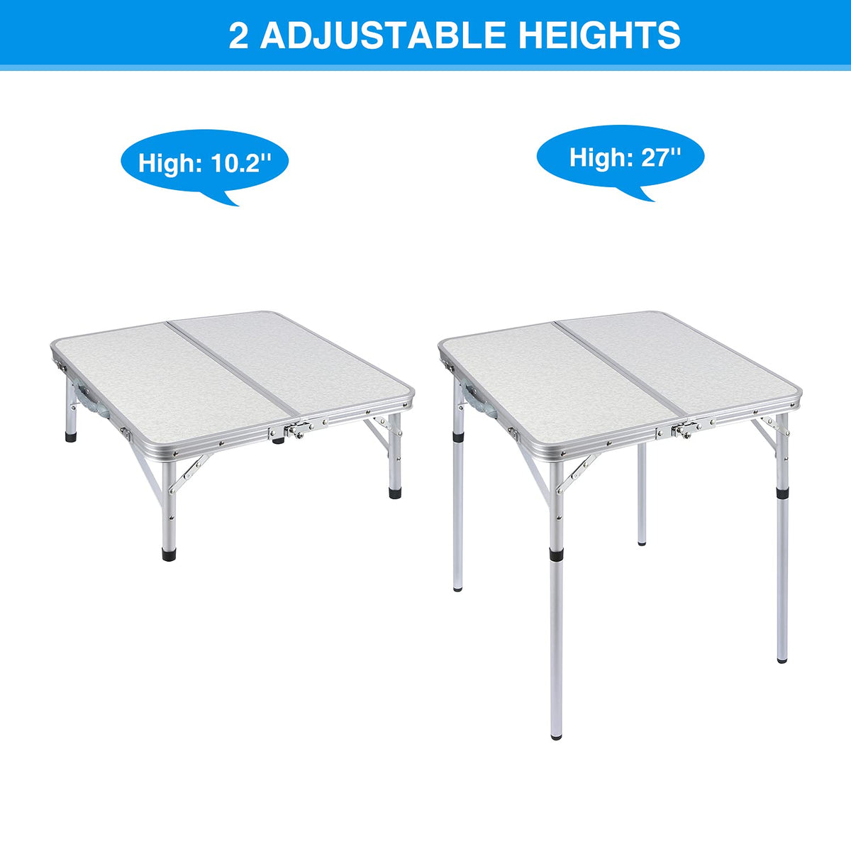 Small Square Folding Aluminum Camping Table X565801