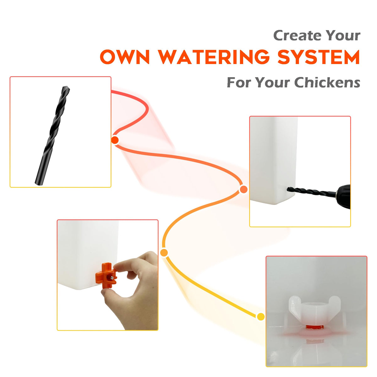 Chicken Waterer Nipple 16 Pack U555