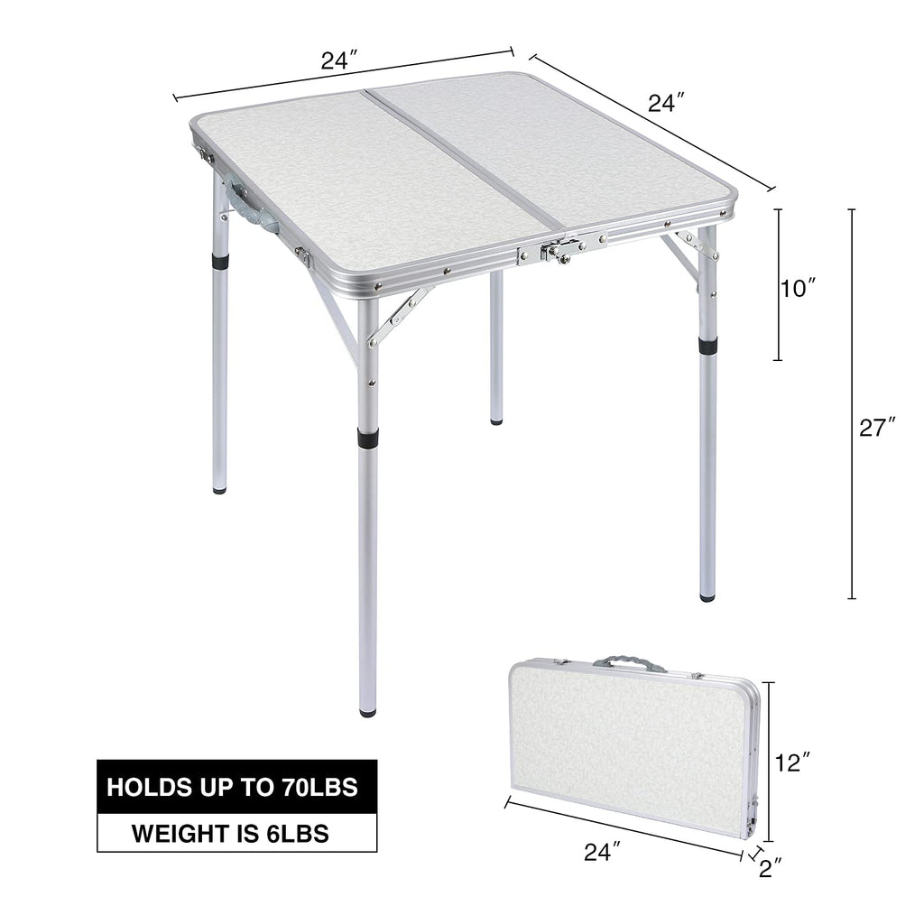 Small Square Folding Aluminum Camping Table X565801