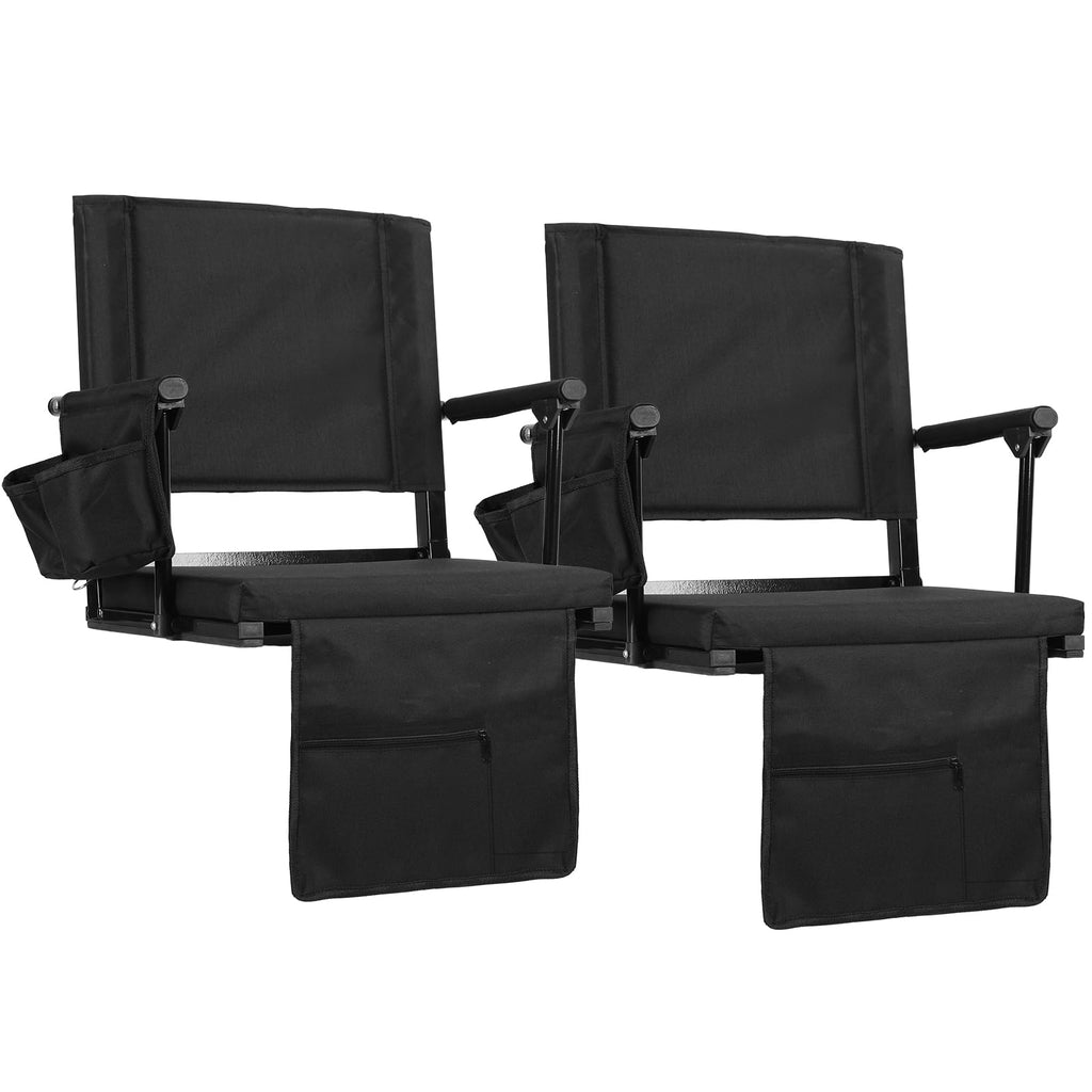 2 Pcs Folding Stadium Seat with Cup Holder F7884
