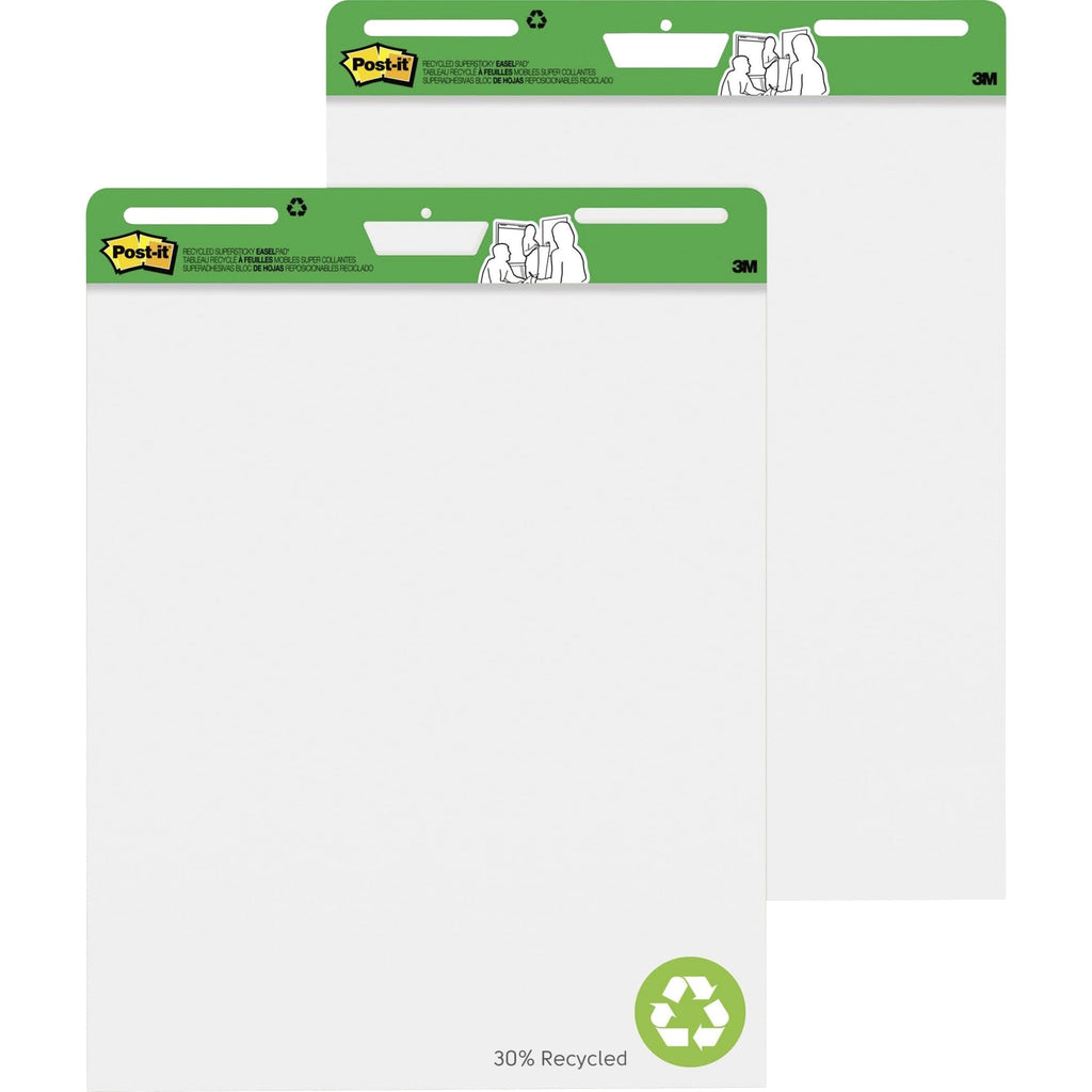 Super Sticky Easel Pads 25" x 30" White Pack Of 2 K4553