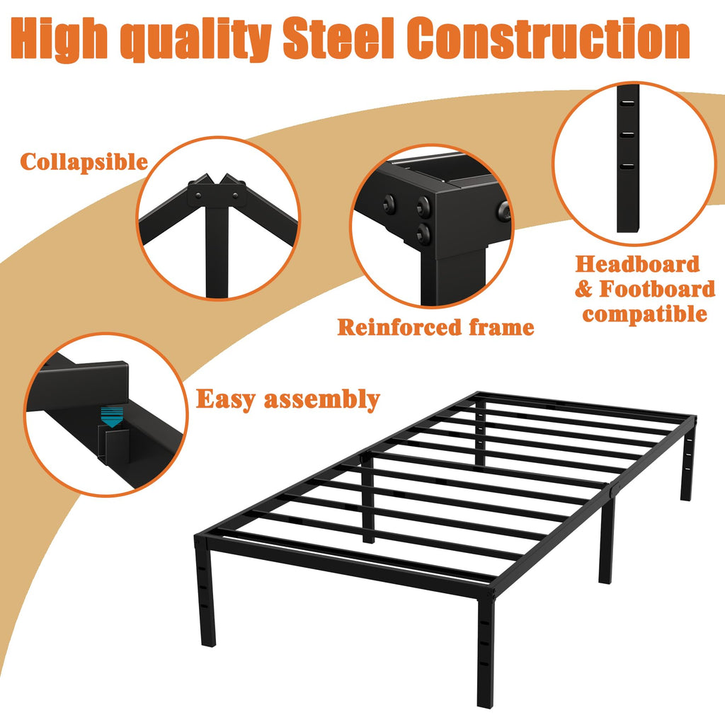 Twin XL 18 Inch Metal Platform Bed Frame M530