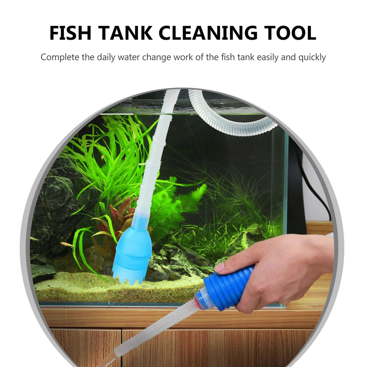 Fish Tank Water Changer Tool with Cleaning Brush Set M797420