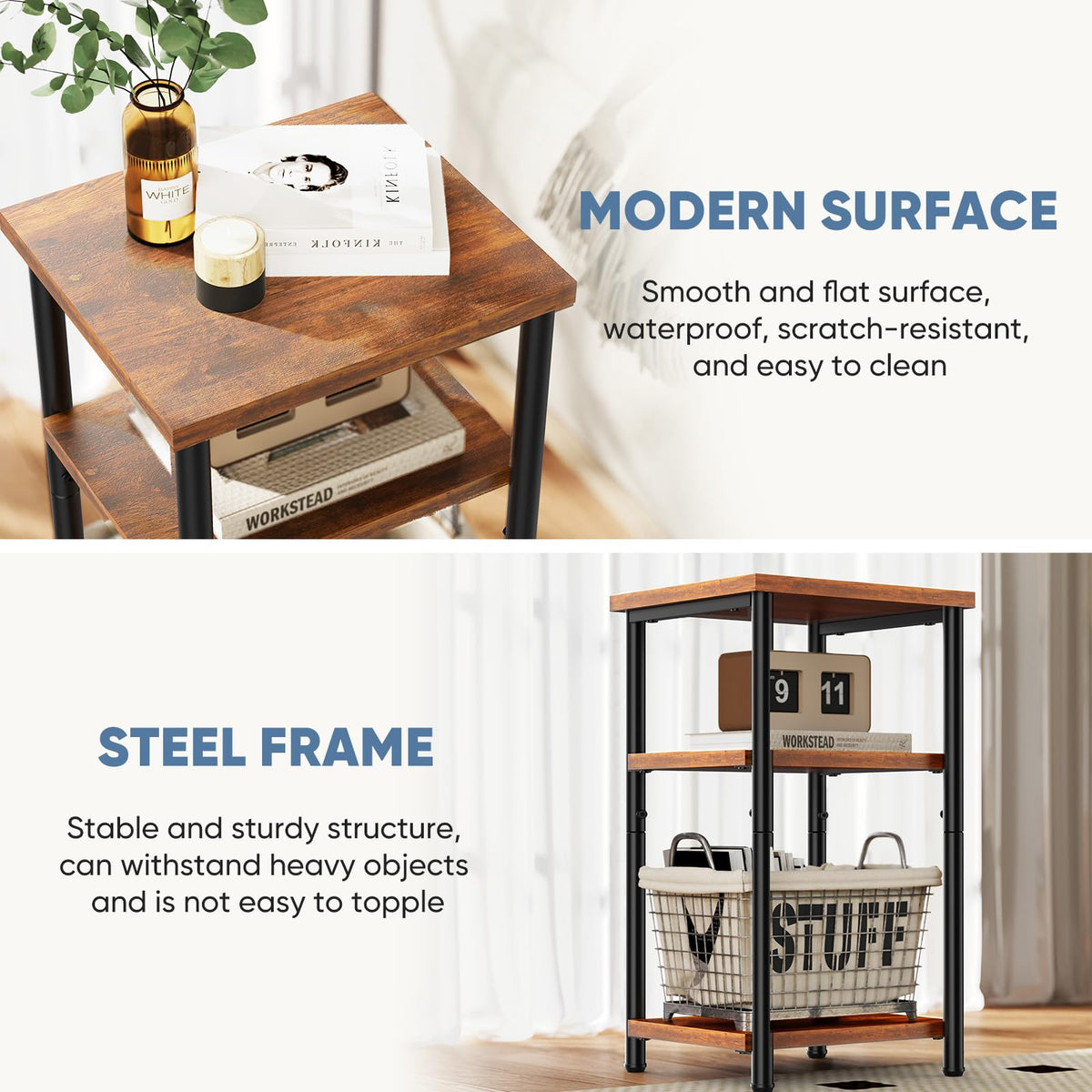 3-Tier Side Tables Set of 2 Q491