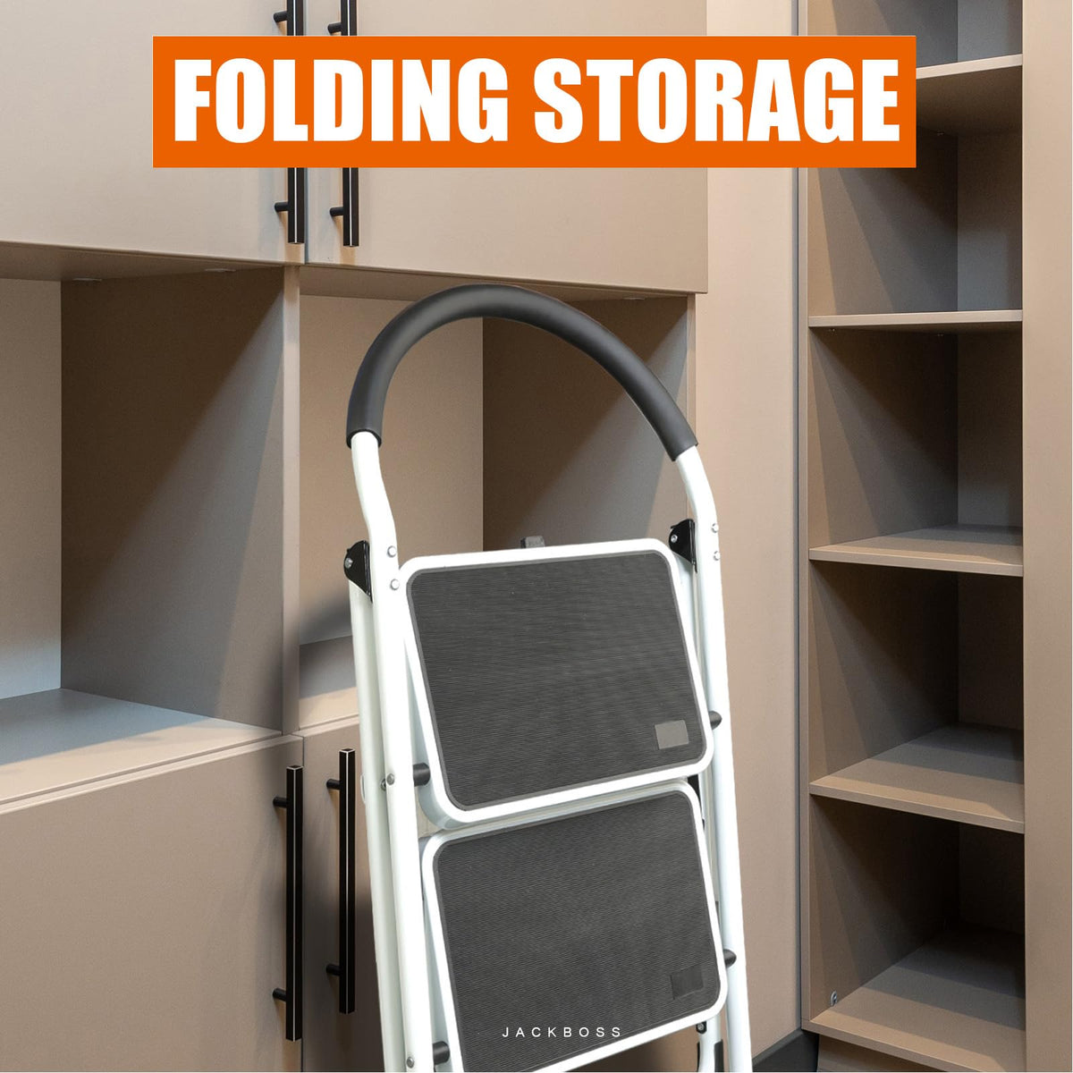 2 Step Folding Lightweight Step Stool with Anti-Slip Pedal 400 lbs Capacity Y7453