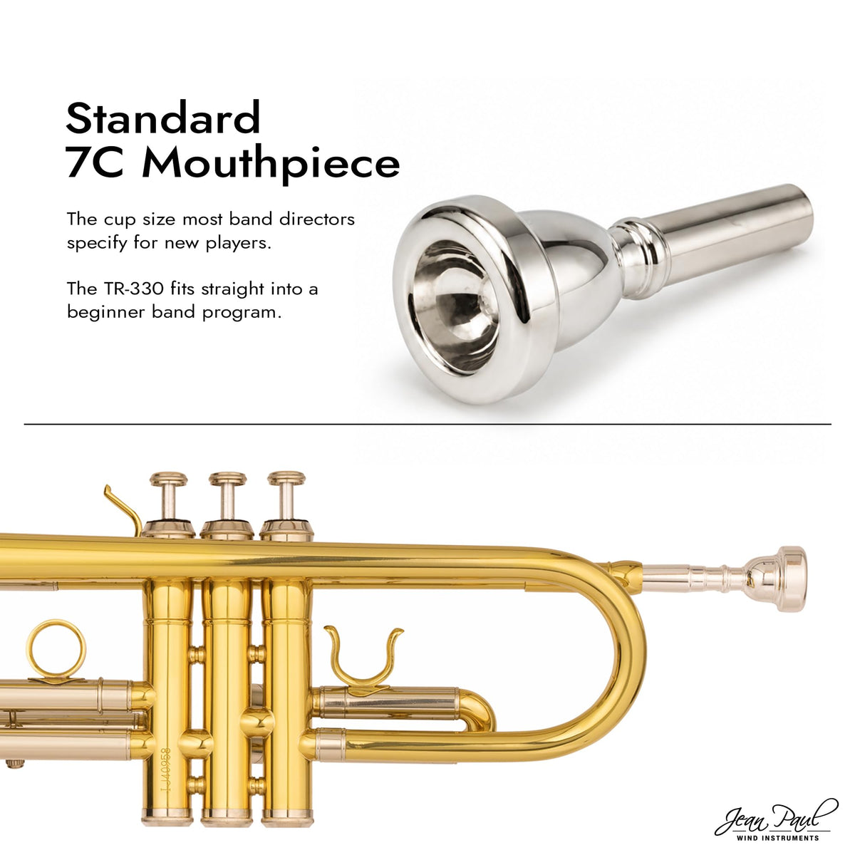 Bb Trumpet with Yellow Brass Bell and Stainless Steel Valves V3188