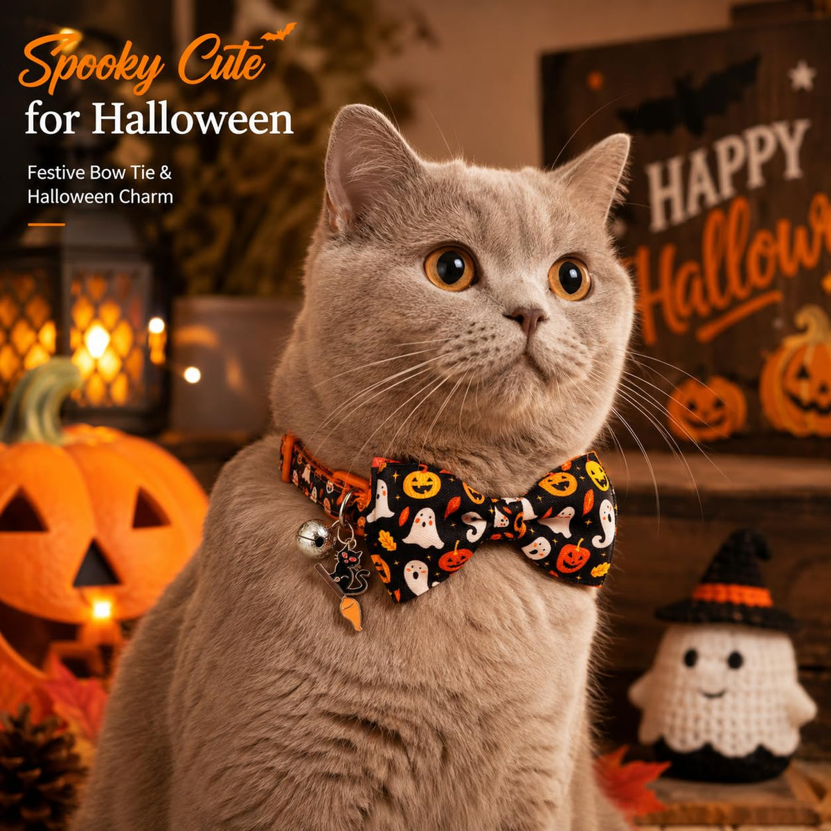 Halloween Cat Collar 2 Pack Adjustable Breakaway G429