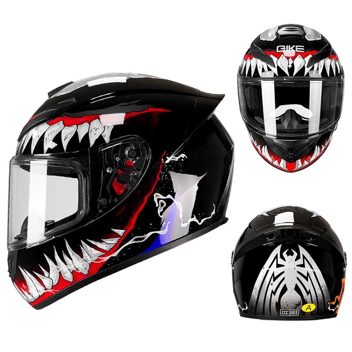 Full Face Motorcycle Helmet with Internal Tinted Visor J52188