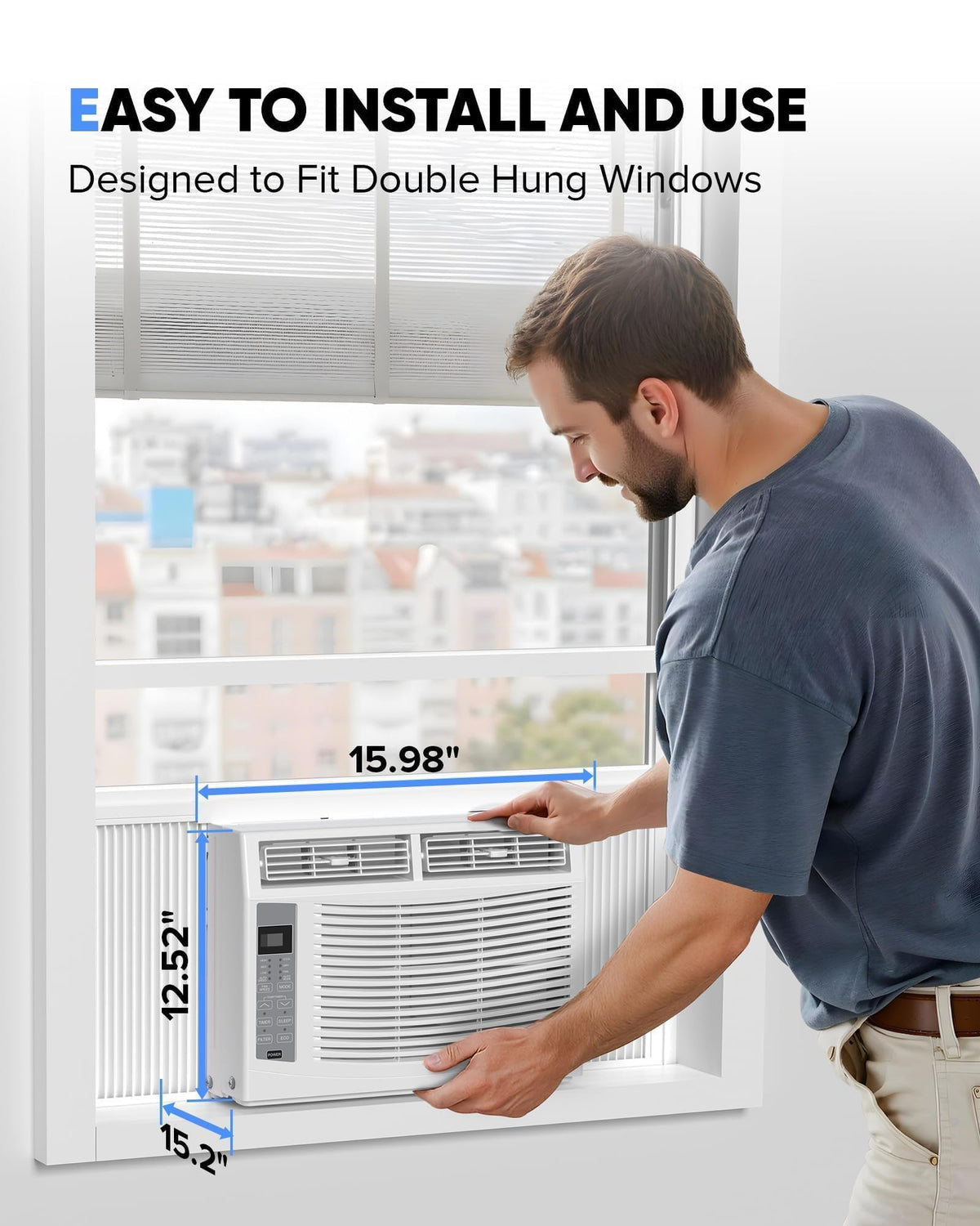 6000 BTU 115V Window Air Conditioner with Remote E810