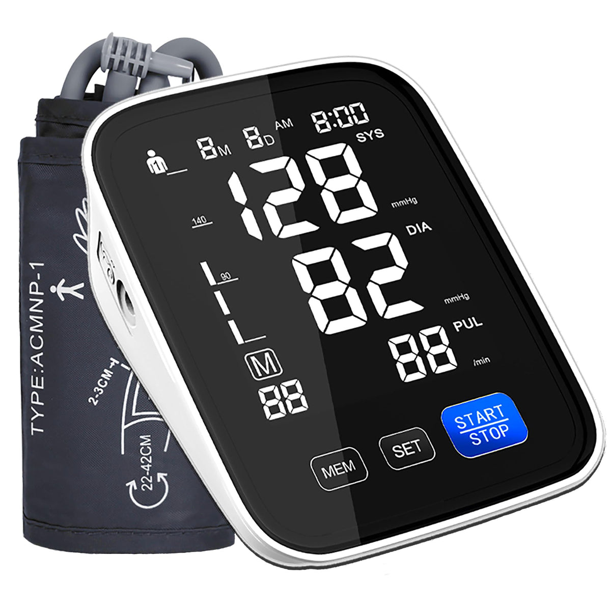 Automatic Upper Arm Blood Pressure Monitor with 8.5"-16.5" Cuff D389218