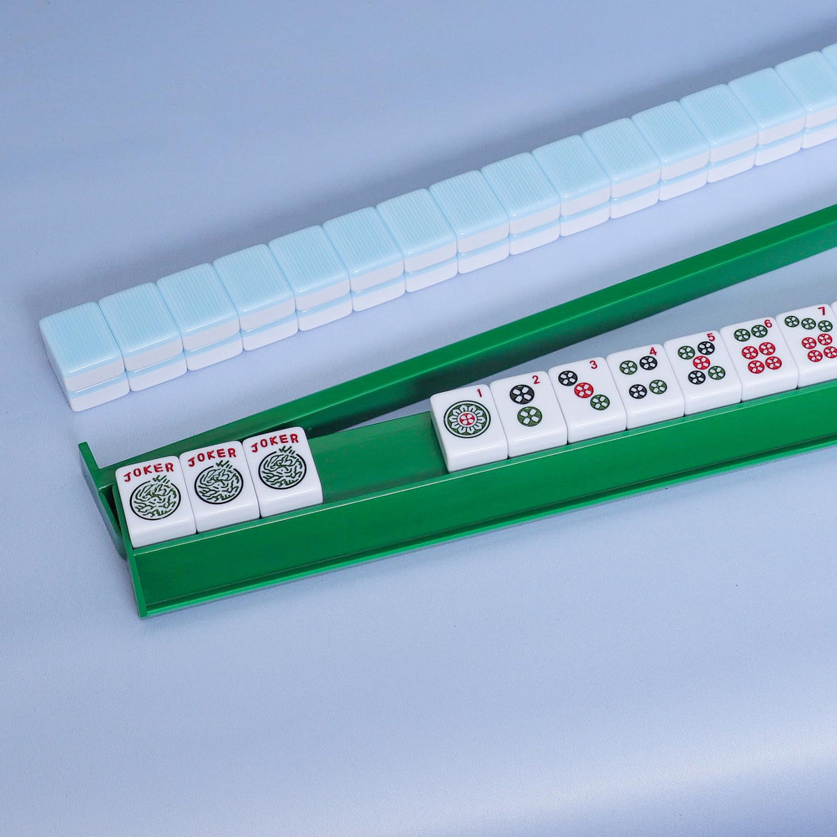 Green Mahjong Racks with Pushers 4 PCS E359