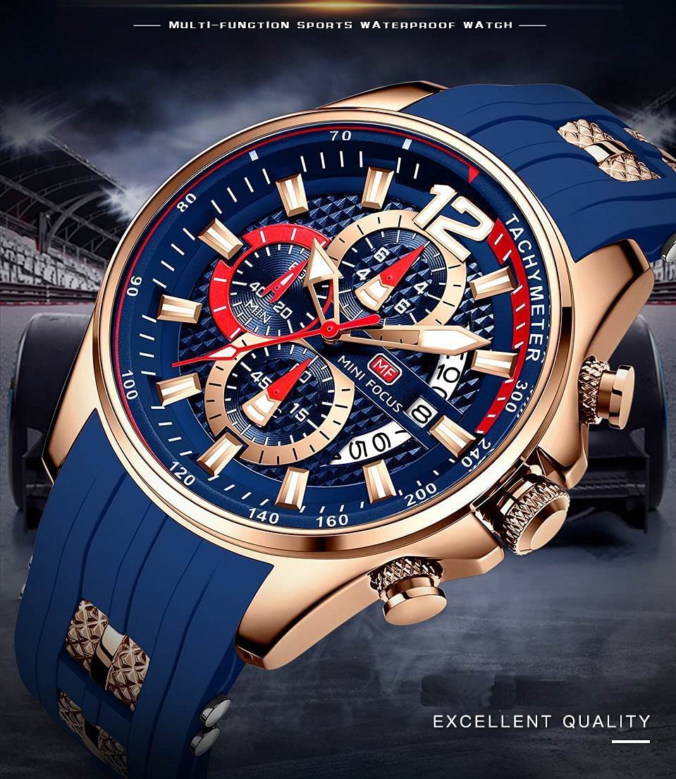 Men's Chronograph Waterproof Analog Quartz Watch A3680