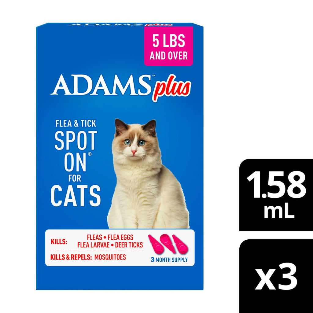 Flea and Tick Prevention Spot On for Cats 3 Pack U18531