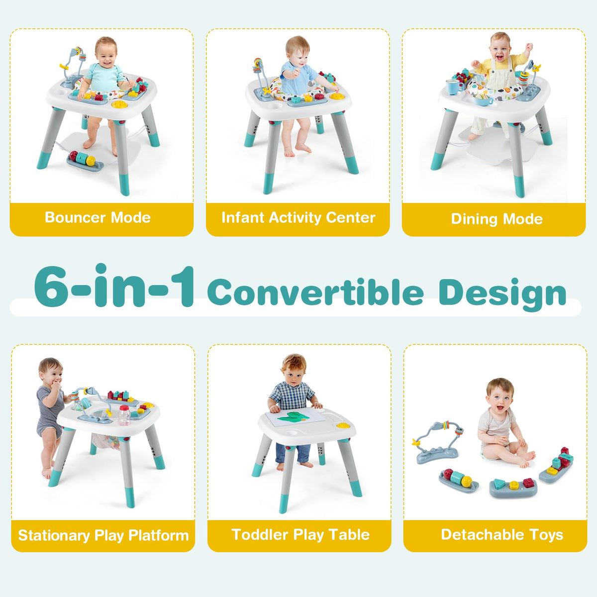 6-in-1 Baby Activity Center with Rotating Seat H911288