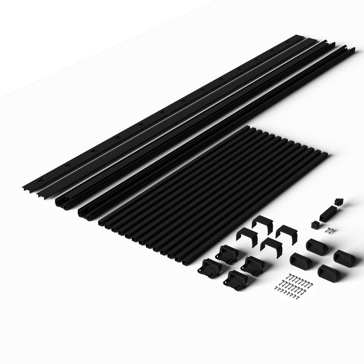 6 ft. x 36 in. Textured Black Aluminum Stair Rail Kit U23009
