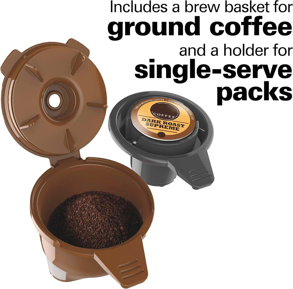 12 Cup Programmable Coffee Maker & Single Serve Drip Coffee Machine, 2-in-1 Automatic Coffee Brewer with Glass Carafe, Reusable Filter, Digital Timer and Warming Plate - Black/Silver P683206