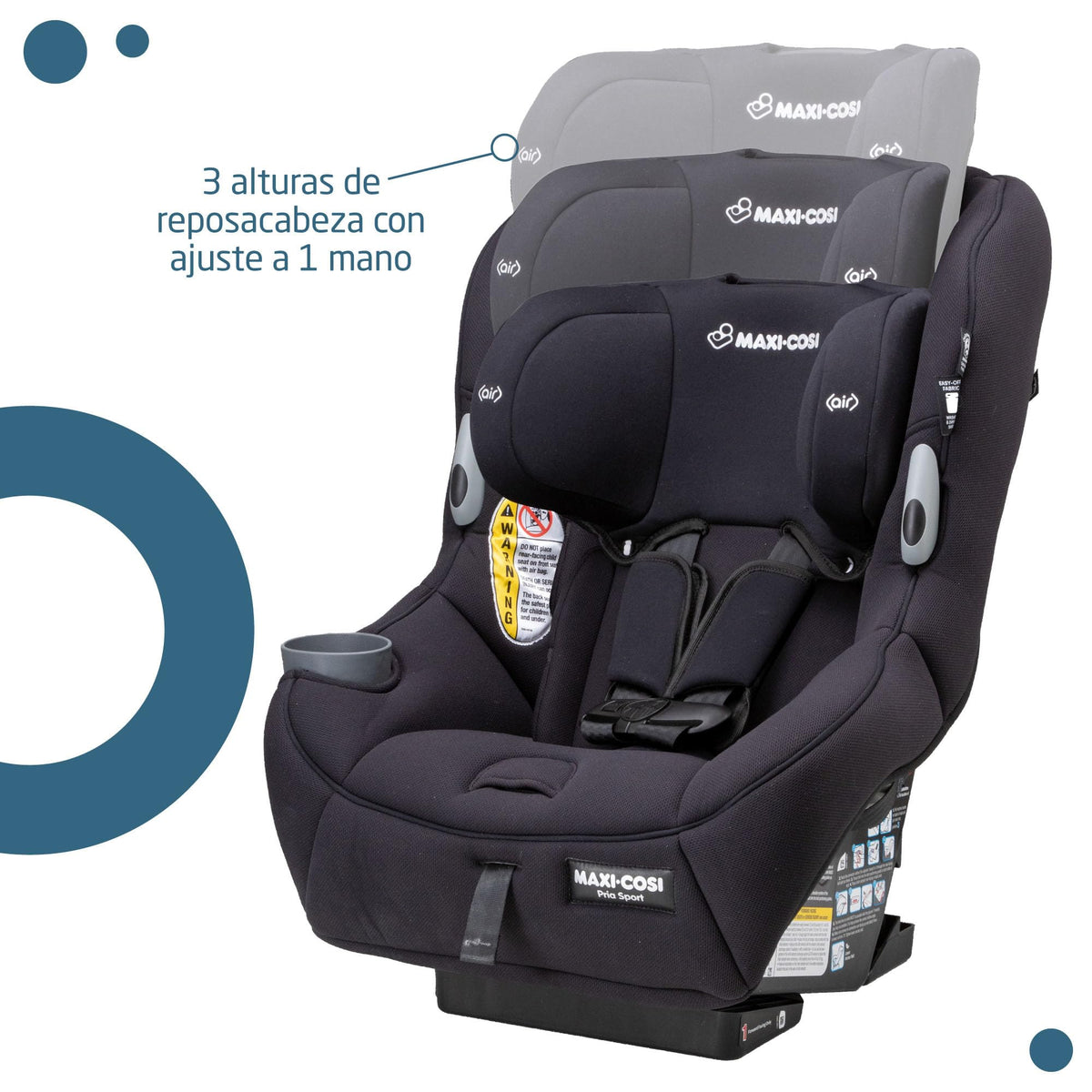 2-in-1 Convertible Car Seat Midnight Black M5754