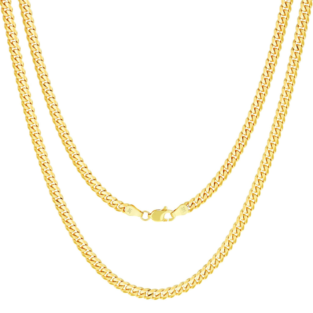 14k Yellow Gold Cuban Link Chain Necklace M5727