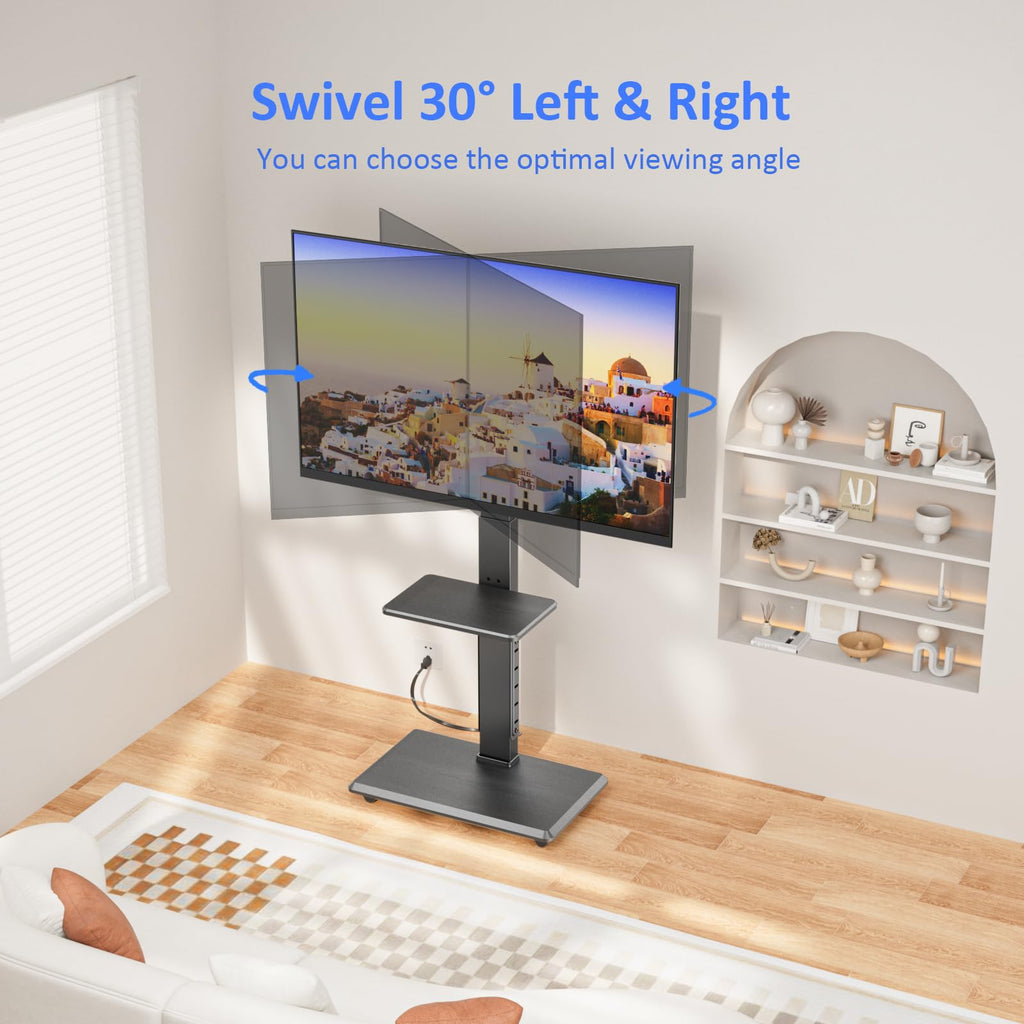 Rolling TV Stand with Power Outlet for 32-75" TV I9828