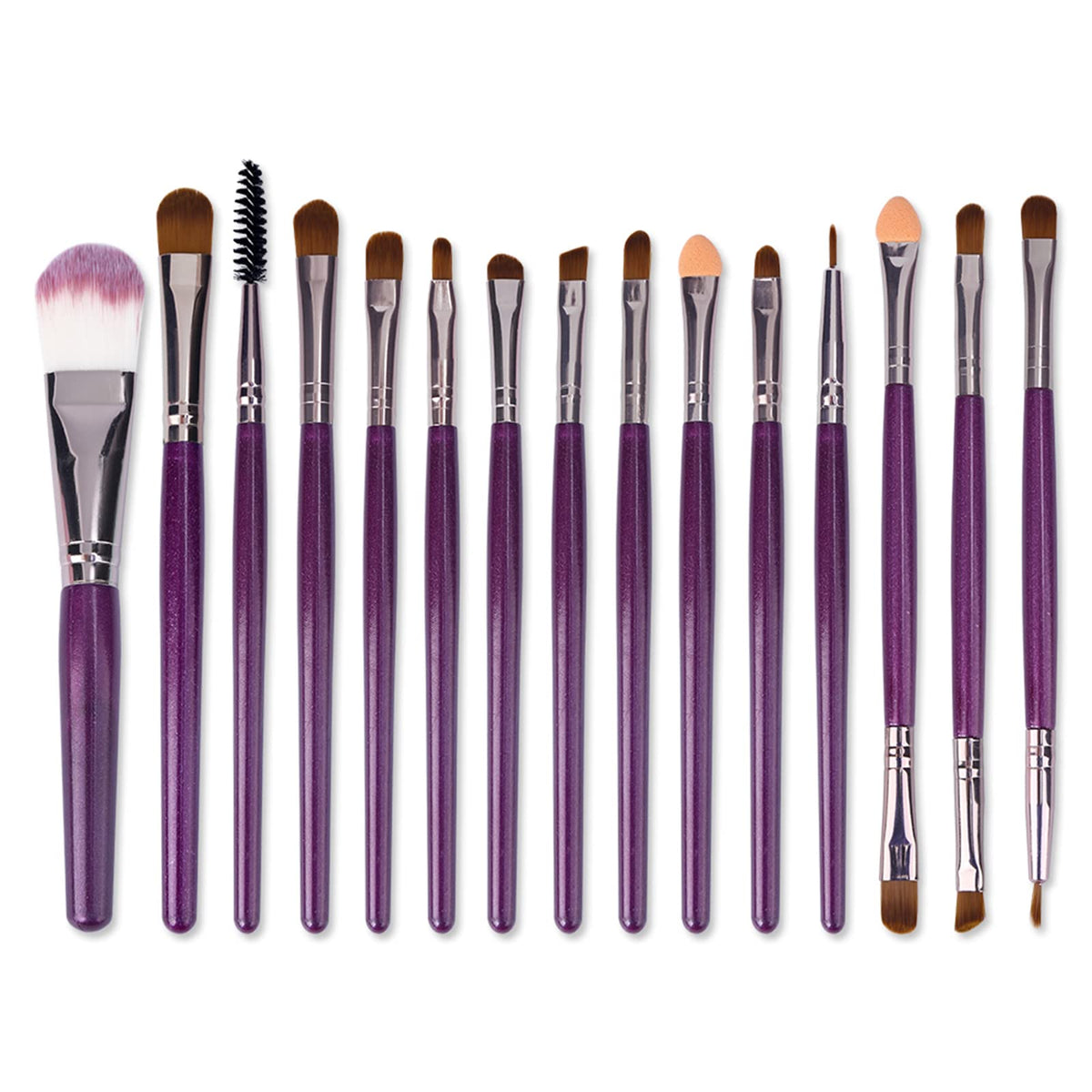 40 Color Matte Shimmer Eyeshadow Palette + 15 Pc Eye Brushes H241883