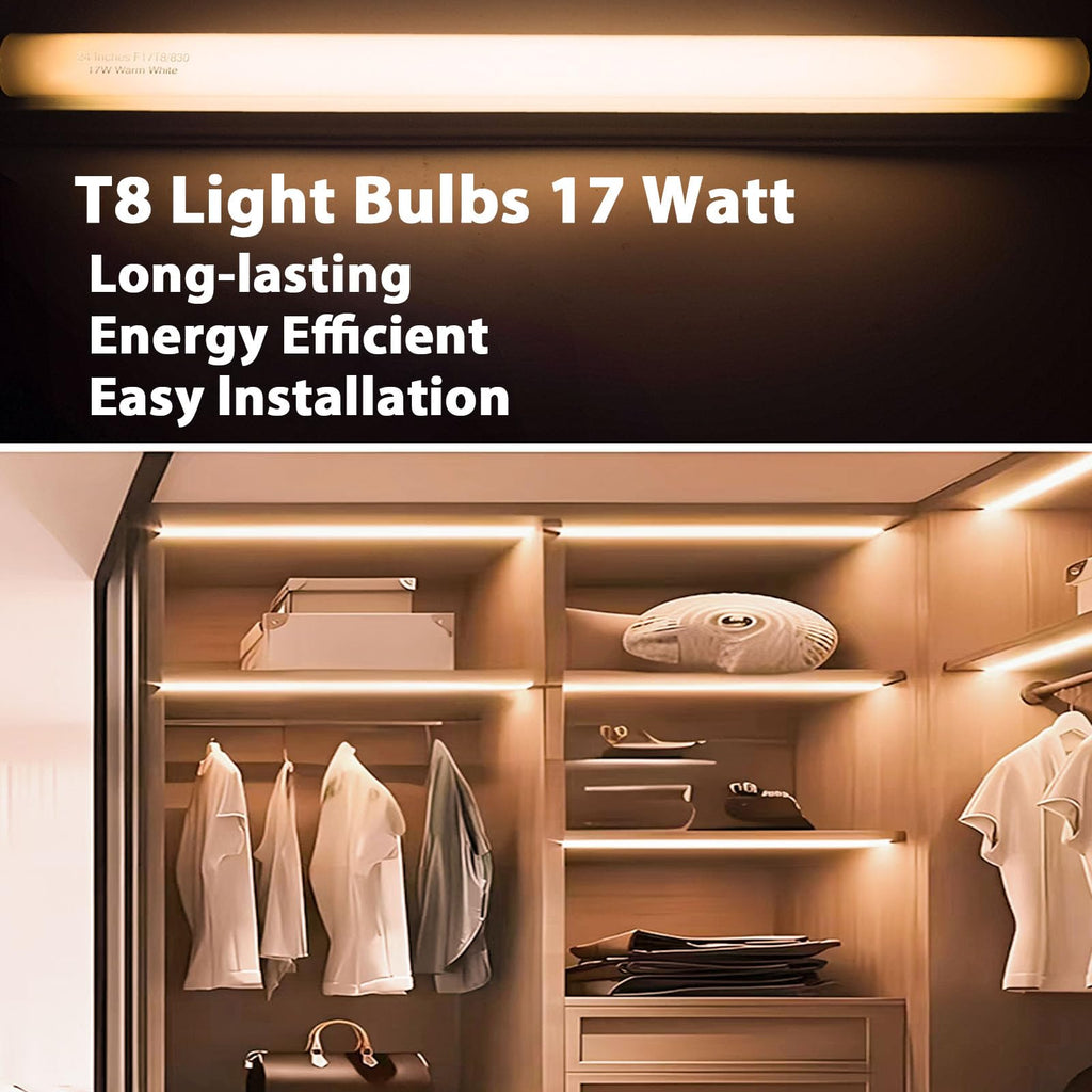 24 inch Warm White Fluorescent Tube Light 8 Pack S295953